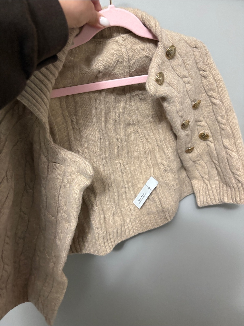 Crewcuts Beige Cable Knit Sweater
